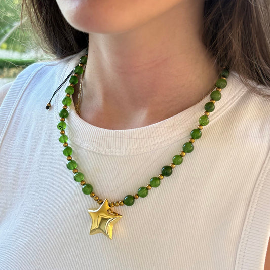 Green Star Necklace